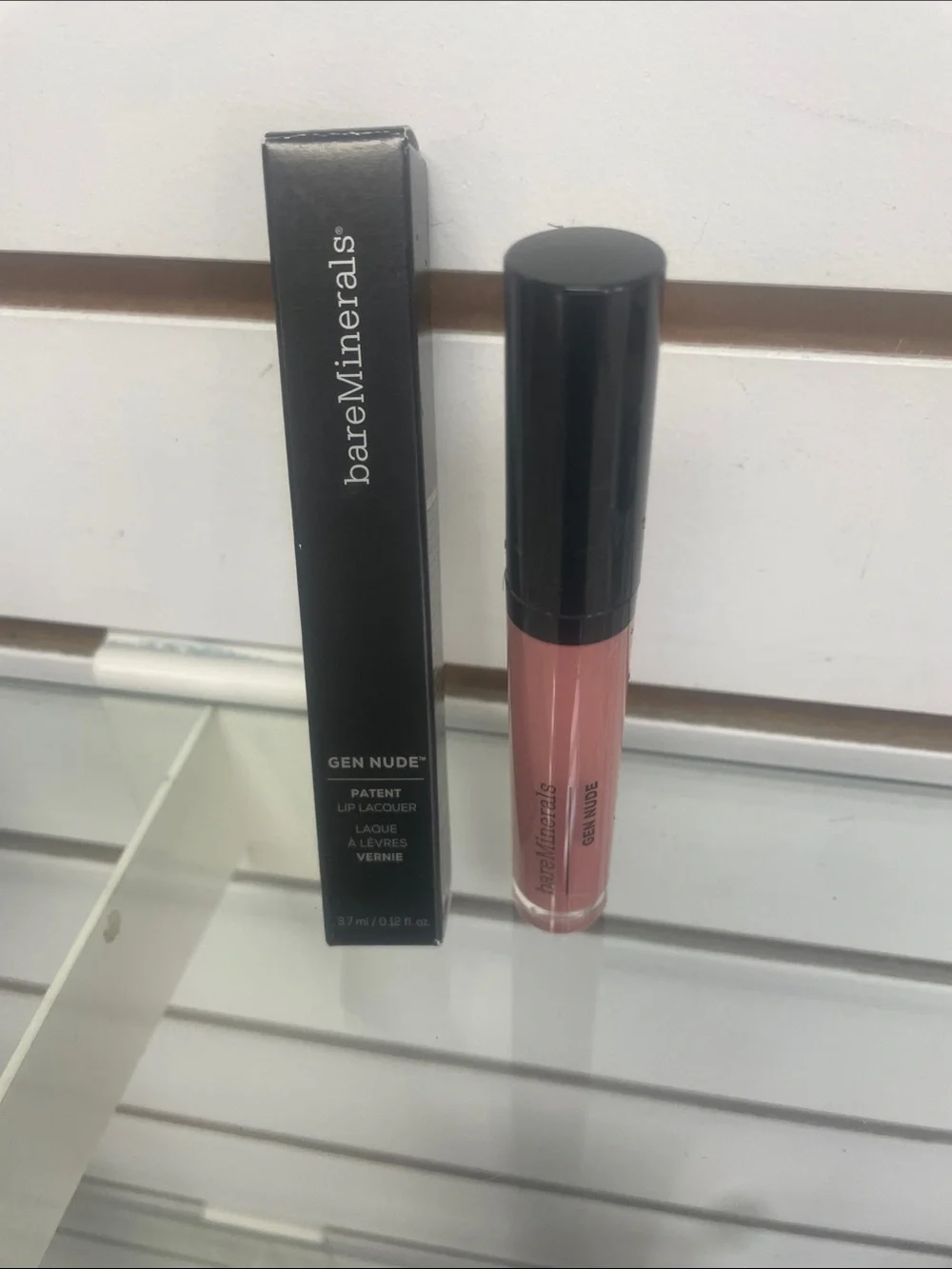 bareMinerals Gen Nude Patent Lip Lacquer —color on box Major